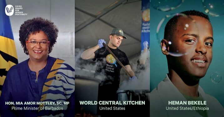 Penerima Zayed Award 2025: Perdana Menteri Barbados Mia Amor Mottley, World Central Kitchen, dan Heman Bekele