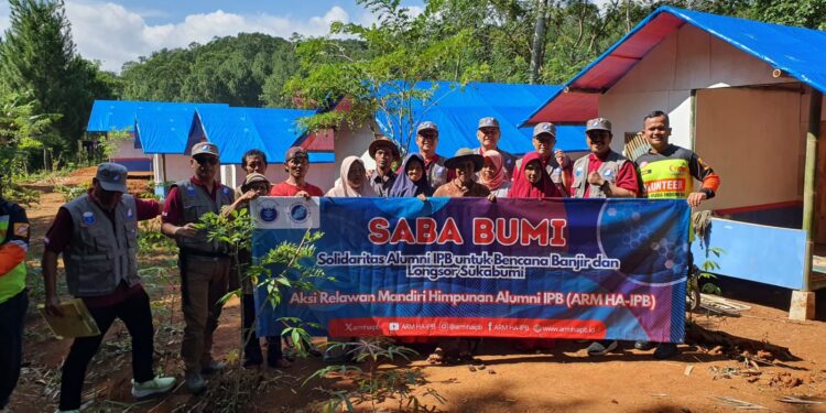 ARM HA-IPB Serahkan 7 Huntara Untuk Warga di Pabuaran, Sukabumi