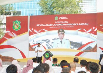 Sehari Sebelum Dilantik Jadi Gubsu, Bobby Nasution Resmikan Hasil Revitalisasi Lapangan Merdeka