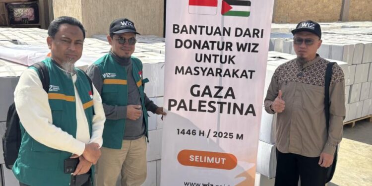 KITA Palestina Bersama Wahdah Inspirasi Zakat Salurkan 22 Ton Gandum dan 2000 Selimut ke Gaza