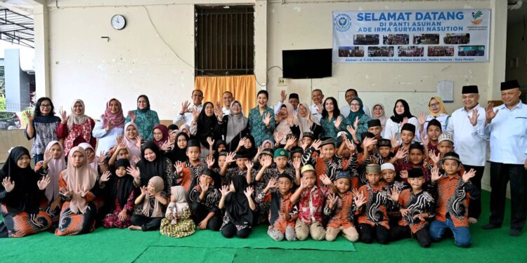 Ketua TP PKK Kahiyang Ayu Peringati HUT Sumut Bersama Anak-anak Panti Asuhan