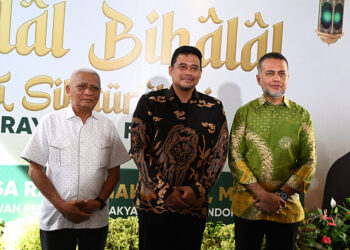 Gubernur Bobby Nasution dan Wagub Surya Halalbihalal di Rumah Musa Rajekshah