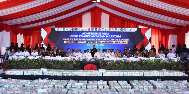 Dua Ton Sabu Disita, BNN RI-POLDA KEPRI-BEA Dan CUKAI-TNI AL Gaggalkan Upaya Penyelundupan Sabu Terbesar Sepanjang Sejarah