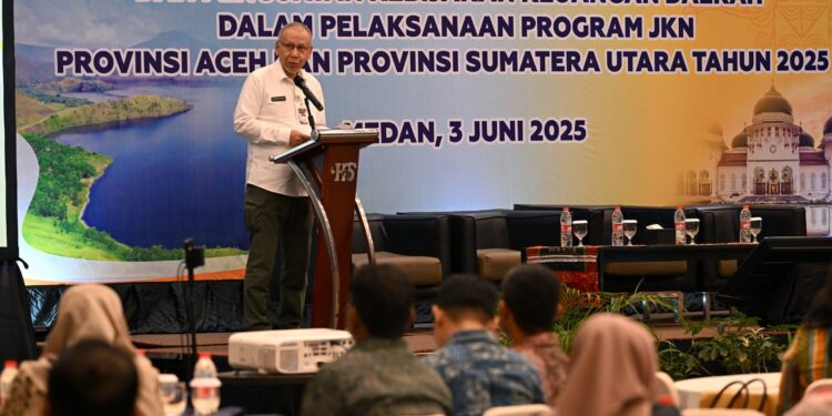 Buka Rakor Penguatan Kebijakan Keuangan Daerah untuk JKN,  Pj Sekdaprov Sumut Optimis Capai Target UHC
