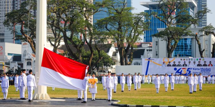 Pimpin Upacara HUT ke- 435 Kota Medan, Rico Waas: Momentum Untuk Merefleksikan Perjalanan Sejarah dan Bangkitkan Kembali Komitmen Membangun Kota