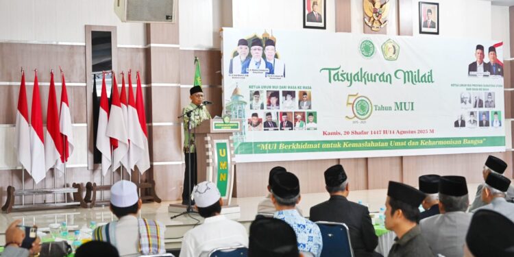 Milad ke-50 MUI Sumut, Wagub Surya Berharap Jadi Momentum Menyusun Langkah Strategis ke Depan