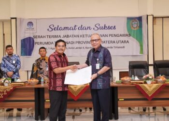 Sertijab Ketua Dewas Perumda Tirtanadi, Togap Simangunsong Ajak untuk Saling Bekerja Sama