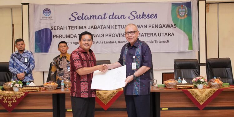 Sertijab Ketua Dewas Perumda Tirtanadi, Togap Simangunsong Ajak untuk Saling Bekerja Sama