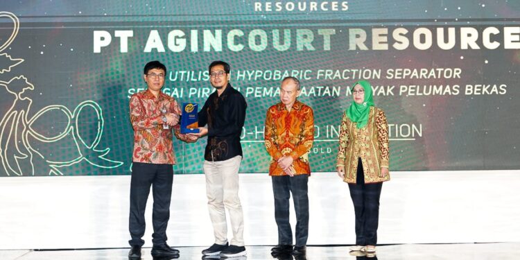 Inovasi Daur Ulang Mandiri Oli Bekas, Agincourt Resources Raih EPSA 2025