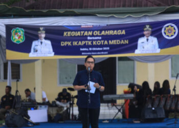 Rico Waas Dan Zakiyuddin Harahap Olahraga bersama DPK IKAPTK Kota Medan, Perkuatan Sinergitas Untuk Membangun Kota