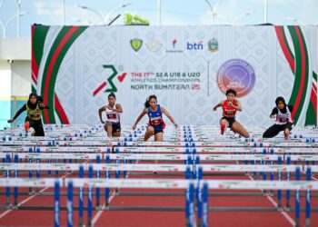 Hari Pertama Kejuaraan Atletik U18 & U20 Asia Tenggara di Sumut,  Indonesia Tempati Posisi Kedua