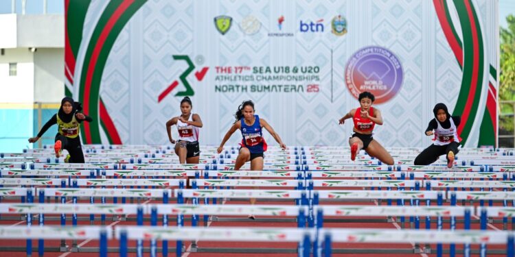 Hari Pertama Kejuaraan Atletik U18 & U20 Asia Tenggara di Sumut,  Indonesia Tempati Posisi Kedua