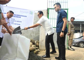 Pemko Medan Terima Bantuan 10.000 Geobag Untuk Penanggulangan Banjir, Rico Waas: Bermanfaat Jadi Benteng Penahan Air