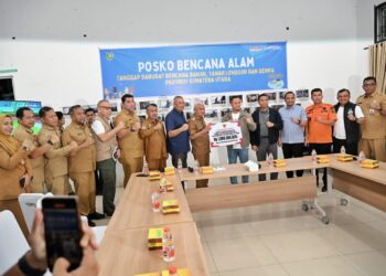 Wagub Sumut Terima Bantuan Rp1 Miliar dan Logistik dari Pekanbaru untuk Korban Bencana