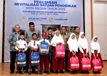 Menteri Dikdasmen Resmikan Revitalisasi Satuan Pendidikan,  Bobby Nasution Umumkan Dimulainya Sekolah Gratis di Nias dan Daerah Terdampak Bencana