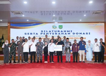 Gubernur Sumut Bobby Nasution Terima Donasi Bencana Rp4,7 Miliar dari Pemko Batam