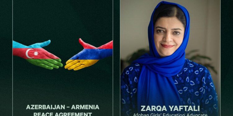Zayed Award for Human Fraternity Mengumumkan Penerima Penghargaan Tahun 2026: Perjanjian Perdamaian Azerbaijan-Armenia Tokoh Advokasi Pendidikan Anak Perempuan Afghanistan, Zarqa Yaftali