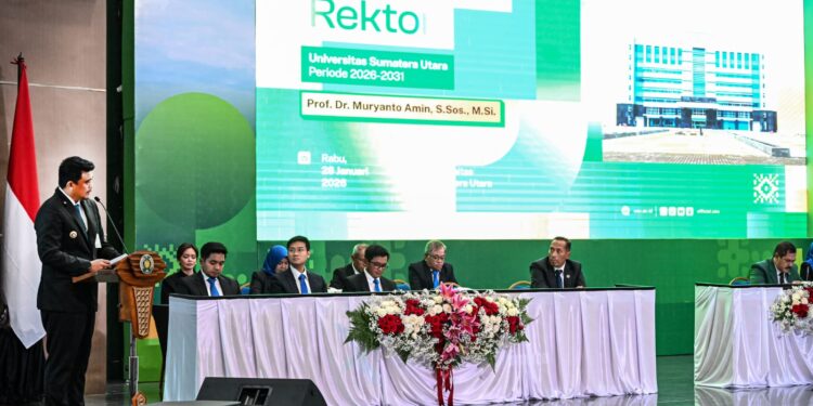 Pelantikan Rektor USU,  Bobby Nasution Titipkan Nasib Mahasiswa Korban Bencana ke Wamen PTST