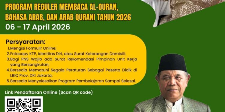 LBIQ DKI Buka Pendaftaran Gratis Belajar Bahasa Arab dan Membaca Al-Qur’an