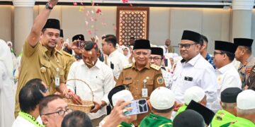 Tepung Tawari Calon Jemaah Haji, Bobby Nasution: Jaga Kesehatan, Kekompakan, dan Nama Baik Sumut