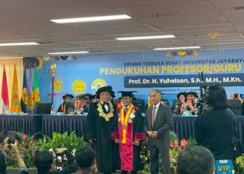 Ketum Peradi Profesional Jadi Ketua Senat Sidang Terbuka Pengukuhan Prof Yuhelson sebagai Guru Besar