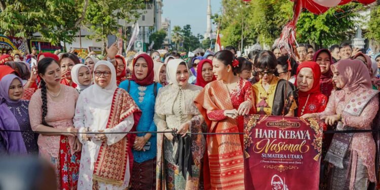 Dihadiri Martinijal Zakiyuddin Harahap, Hari Kebaya Nasional 2026 di Medan Berlangsung Meriah