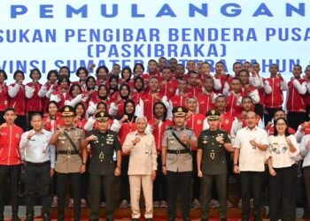 Wagub Sumut Surya Lepas 74 Paskibraka, Dorong Pembinaan Berkelanjutan untuk Cetak Pemimpin Masa Depan
