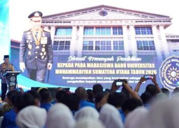 Diisi Kuliah Umum Kapolri, Rico Waas Hadiri dan Turut Semangati Mahasiswa PPKMB UMSU 2026