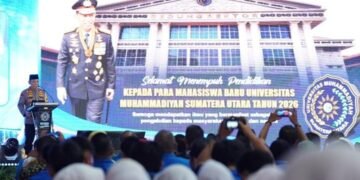 Diisi Kuliah Umum Kapolri, Rico Waas Hadiri dan Turut Semangati Mahasiswa PPKMB UMSU 2026