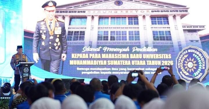 Diisi Kuliah Umum Kapolri, Rico Waas Hadiri dan Turut Semangati Mahasiswa PPKMB UMSU 2026