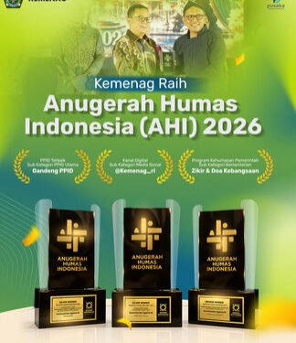 Raih Tiga Penghargaan AHI 2026, Kemenag Perkuat Keterbukaan Informasi dan Komunikasi Publik